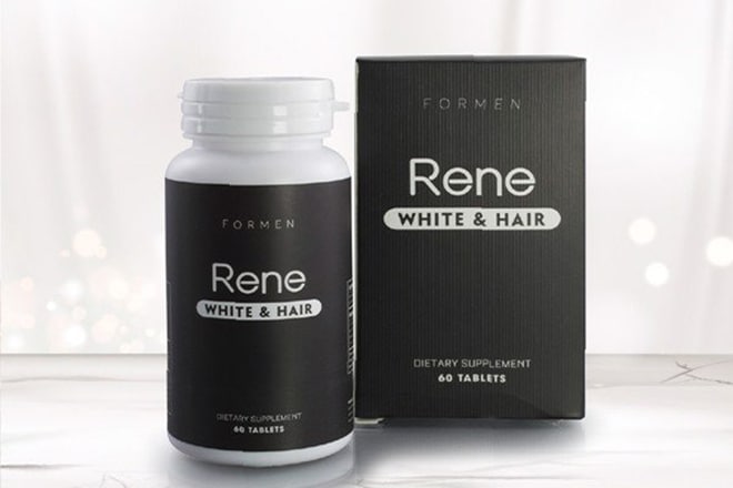 viên uống trắng da Rene White va Hair