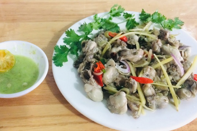 Hào hấp sả gừng