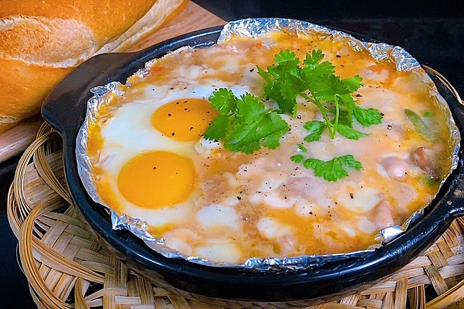Hàu hấp phô mai ăn bánh mì