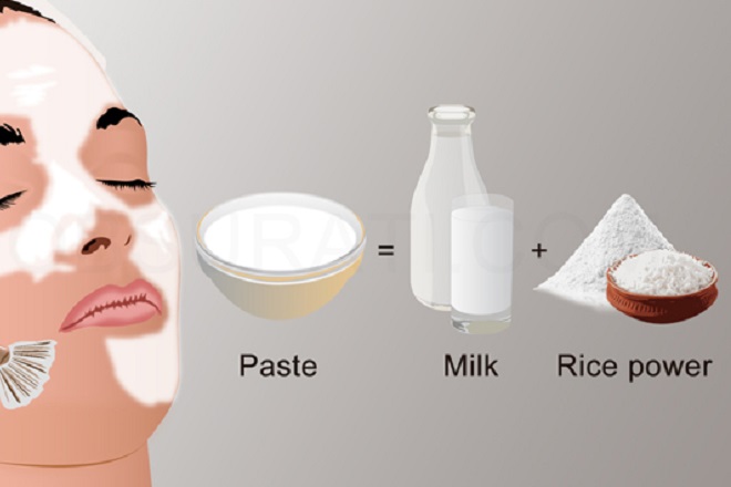 mặt nạ trắng da từ bột gạo sữa tươi