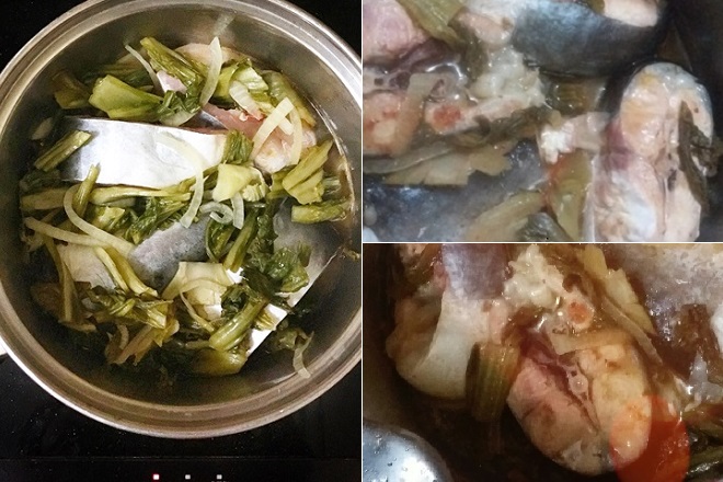 cách kho cá basa với dưa cải chua